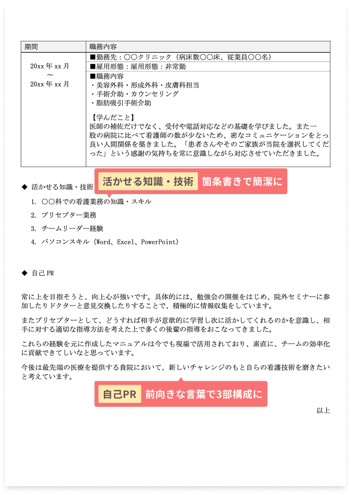 職務経歴書