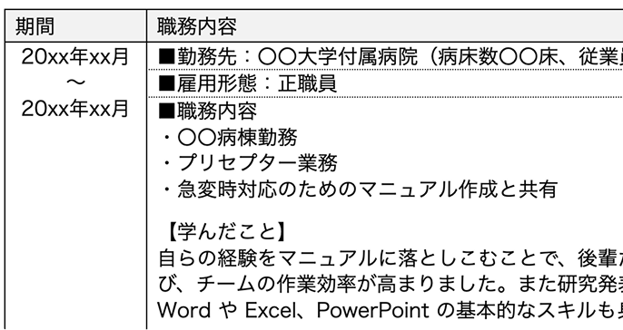 職務経歴